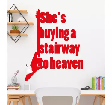 Stairway to Heaven lyric wall sticker - TenStickers