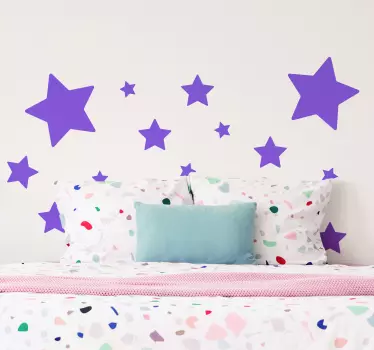Pack of 55 stars space geometric wall sticker - TenStickers