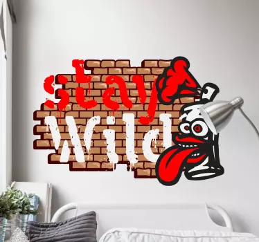 Stay wild graffiti wall sticker - TenStickers