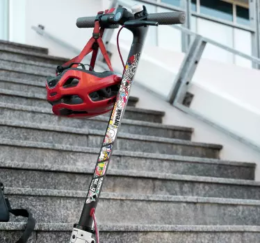 Graffiti sticker bomb scooter sticker - TenStickers