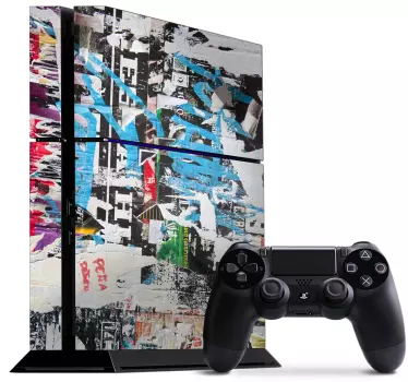 Street art graffiti Playstation 4 decal - TenStickers