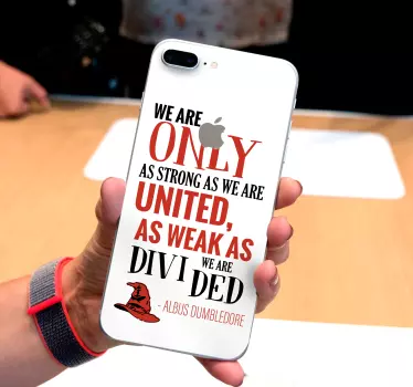 Albus sentence iphone sticker - TenStickers