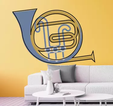Stylish Horn Graphic music sticker - TenStickers