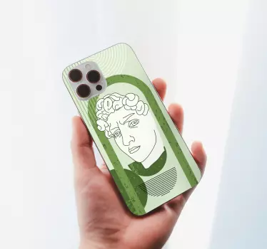 Stylized Human Portrait iPhone sticker - TenStickers