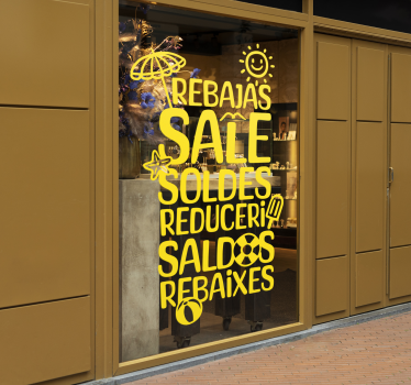 Summer languages sales sticker - TenStickers