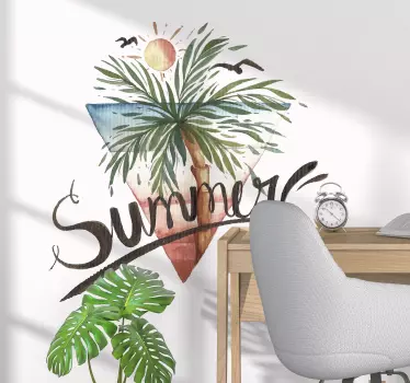 Summer palm trees tree wall decal - TenStickers