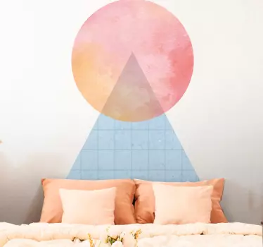 Sun and wall art triangle wall decor - TenStickers