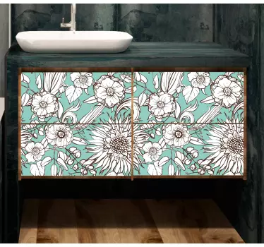Sunflower pattern decals for furniture - TenStickers