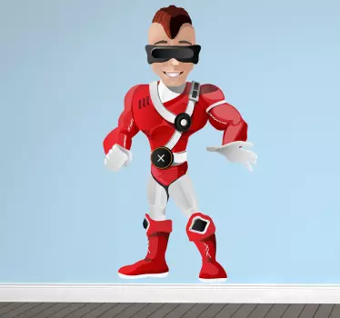 Superhuman Vision Hero Sticker - TenStickers