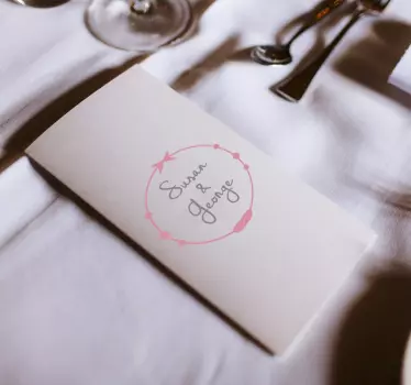 Personalised wedding sticker celebration - TenStickers