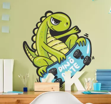 Swag skater T-Rex cartoon urban decal - TenStickers