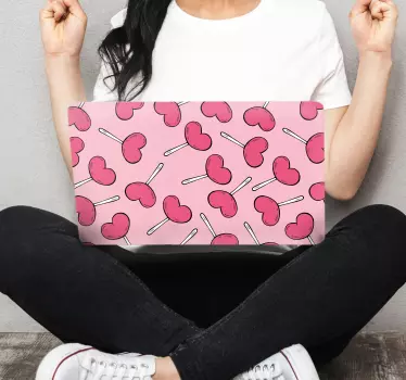 Sweet heart candies laptop skin - TenStickers