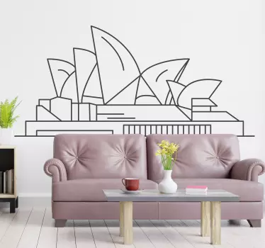 Sydney Opera House Silhouette Sticker - TenStickers