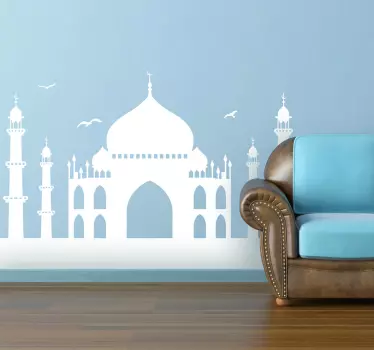 Taj Mahal Travel Sticker - TenStickers