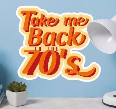 Take me back to the 70's retro wall stickers - TenStickers