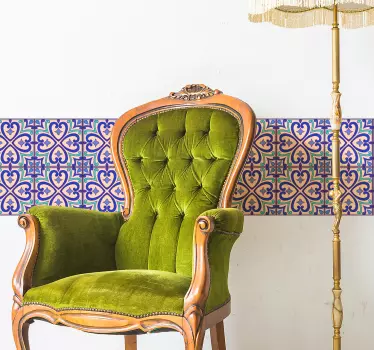 talavera flower  border sticker - TenStickers