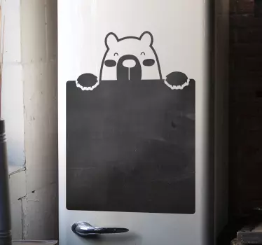 Teddy Bear Blackboard Notepad write on decal - TenStickers