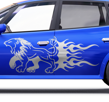 Terrible lion catching you Car Decal - TenStickers
