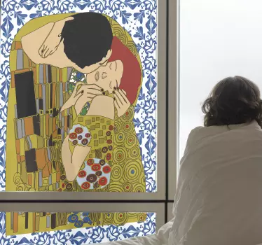 The Kiss stained glass window decal - TenStickers