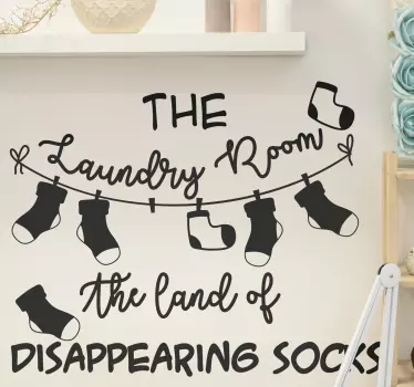 The laundry room home text wall decor - TenStickers