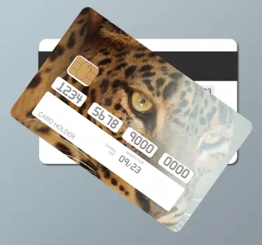 the leopard credit card sticker - TenStickers