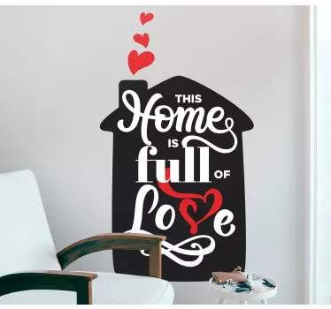 This home is full of love quote sticker - TenStickers