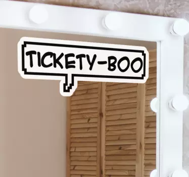 Tickety boo text wall decal - TenStickers