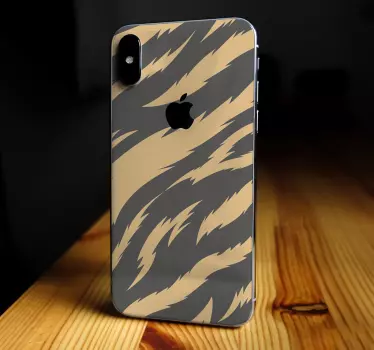 Tiger Texture iPhone Sticker - TenStickers