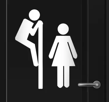 Toilet Peek Bathroom Sticker - TenStickers
