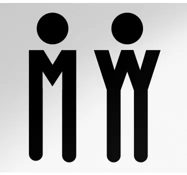 Toilet sign bathroom glass door sticker - TenStickers