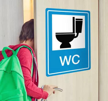 Toilet Stickers WC Sign - TenStickers
