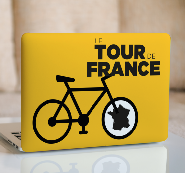 "Tour" icon cycling laptop sticker - TenStickers