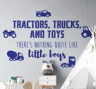 Tractors, trucks and toys.. toy decal - TenStickers