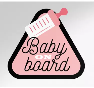 Traffic signs baby girl baby in car decal - TenStickers