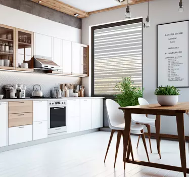 Translucent lines window decal - TenStickers