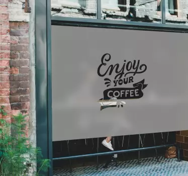 Translucent logo shop window sticker - TenStickers