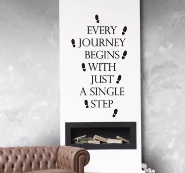 Trapsticker every journey motivational wall decal - TenStickers