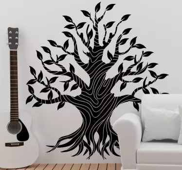 Tree of Life lines tree wall decal - TenStickers