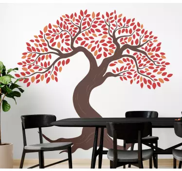 Tree wall decal elegant autumn tree - TenStickers