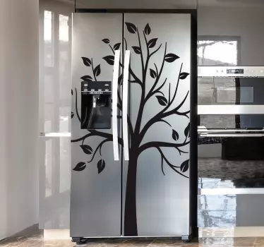 Tree with thin branches fridge wrap - TenStickers