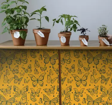 Trendy butterflies pattern decals for furniture - TenStickers