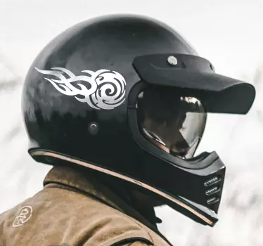 Helmet Motorcycle Sticker Tribal Pattern - TenStickers