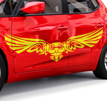 Tribal owl Car Decal - TenStickers