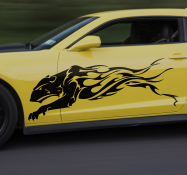 tribal style lion Car Decal - TenStickers