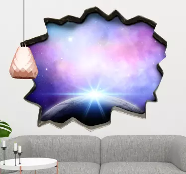trompe l'oeuvre views cosmos visual effects wall decal - TenStickers