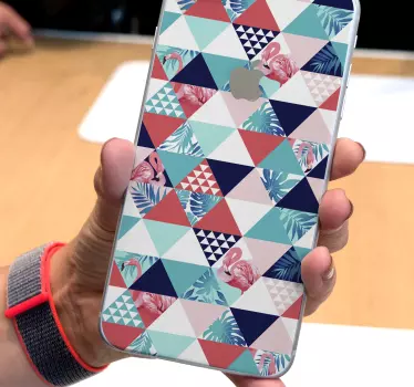 Tropical and flowers Abstract iPhone Sticker - TenStickers