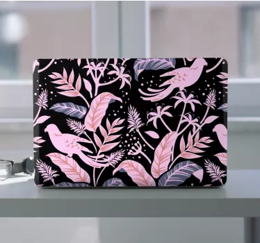 Tropical bird pattern laptop skin - TenStickers