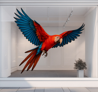 Tropical bird window sticker - TenStickers