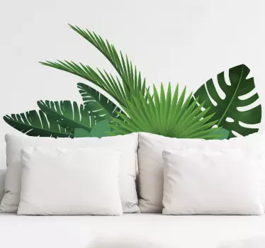 Tropical Leaves Wall Sticker - TenStickers