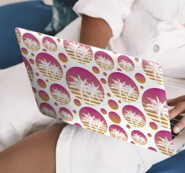 Tropical Palm Design laptop skin - TenStickers
